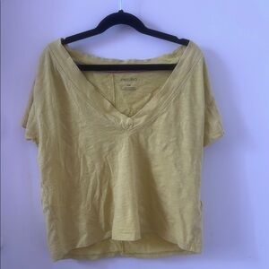 Pur Yellow Relaxed Short Sleeve Tee